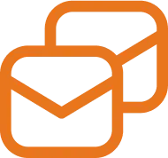 Two orange card icons.