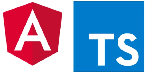 Angular and TypeScript logo.
