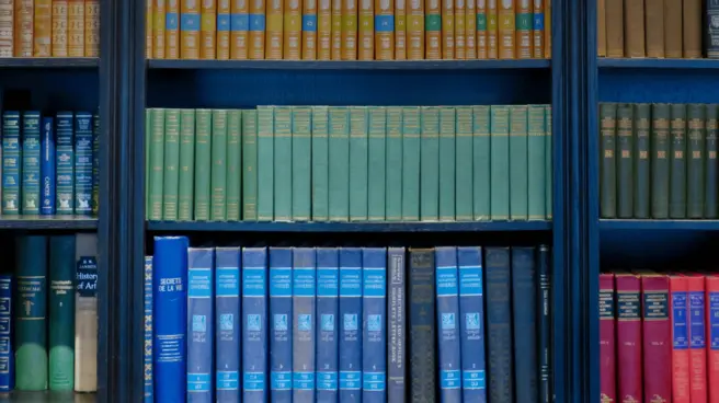 Books on a shelf